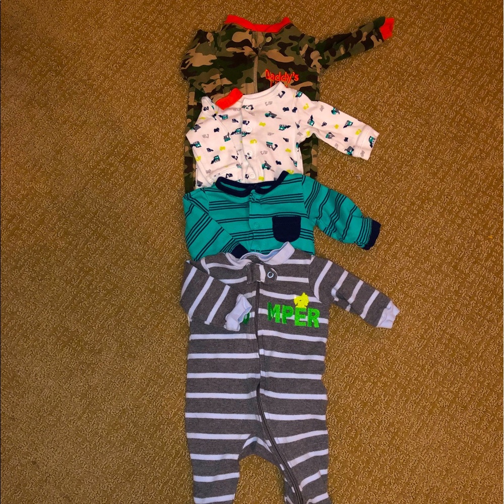Baby boy sleepers lot